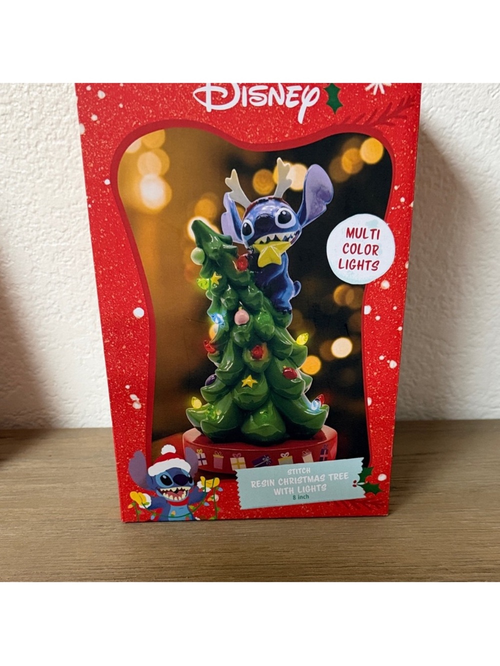 NWT Disney Stitch Christmas Tree Resin Figure with Lights